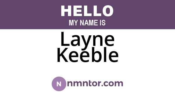 Layne Keeble