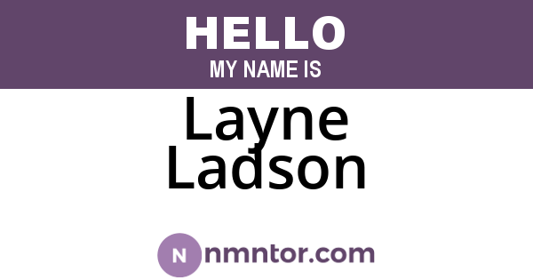 Layne Ladson