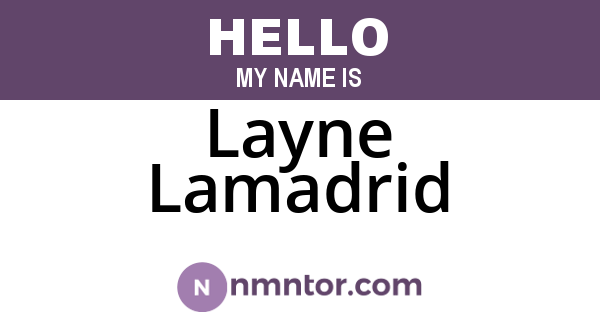 Layne Lamadrid