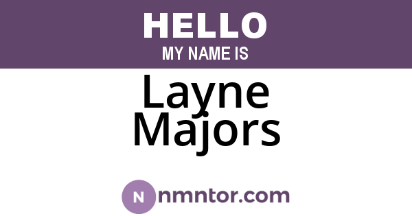 Layne Majors