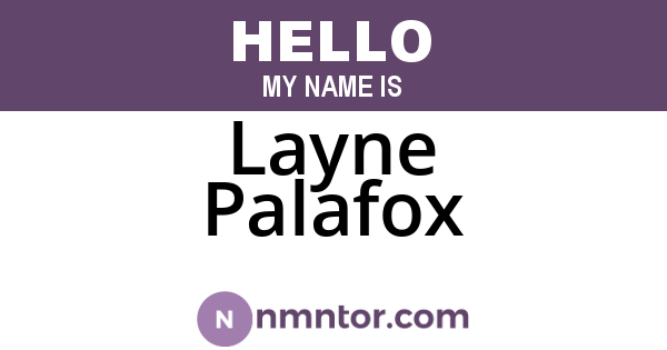 Layne Palafox