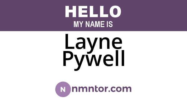 Layne Pywell
