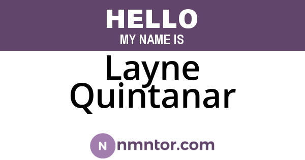 Layne Quintanar