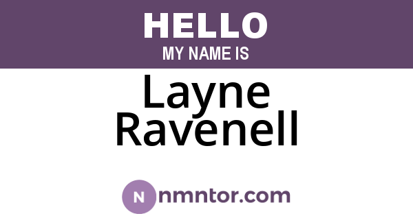 Layne Ravenell