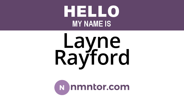 Layne Rayford