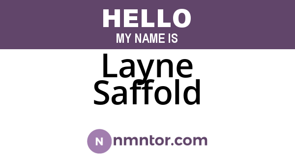 Layne Saffold