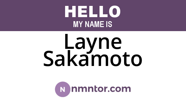 Layne Sakamoto