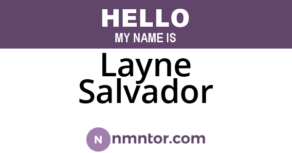 Layne Salvador