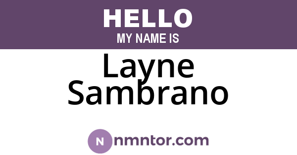 Layne Sambrano
