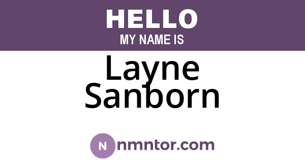 Layne Sanborn