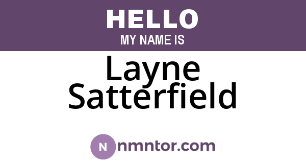 Layne Satterfield