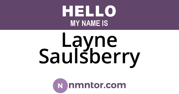 Layne Saulsberry