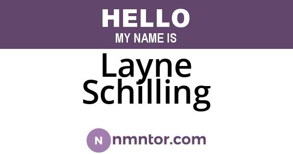 Layne Schilling