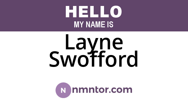 Layne Swofford