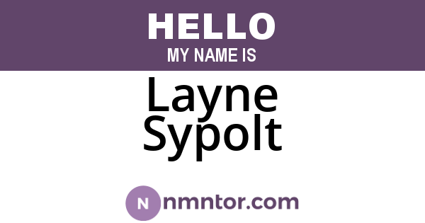 Layne Sypolt