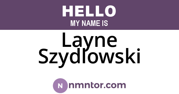 Layne Szydlowski