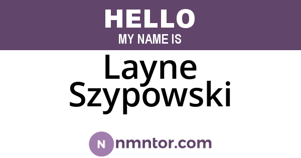Layne Szypowski