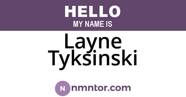 Layne Tyksinski