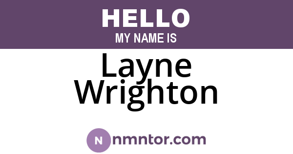 Layne Wrighton