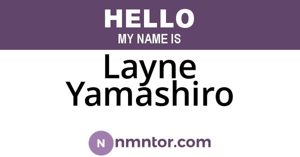 Layne Yamashiro