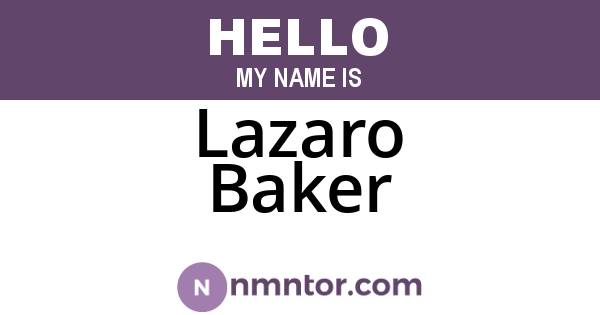 Lazaro Baker
