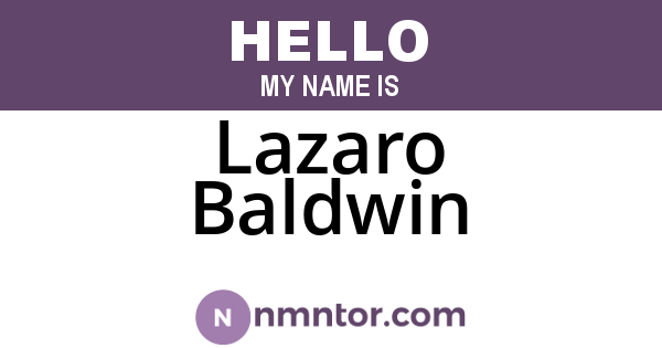 Lazaro Baldwin