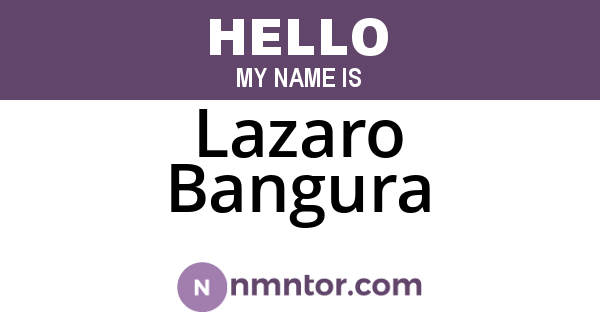 Lazaro Bangura