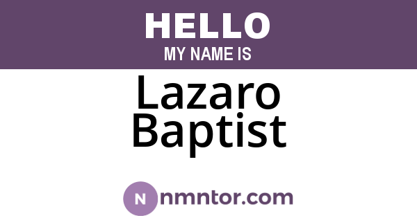 Lazaro Baptist