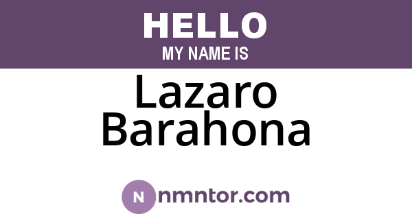 Lazaro Barahona