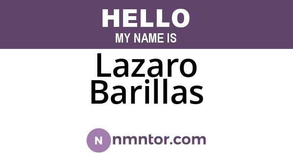 Lazaro Barillas