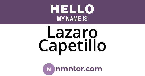 Lazaro Capetillo