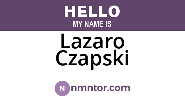 Lazaro Czapski