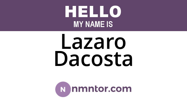 Lazaro Dacosta