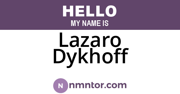 Lazaro Dykhoff