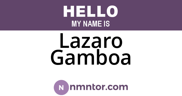 Lazaro Gamboa
