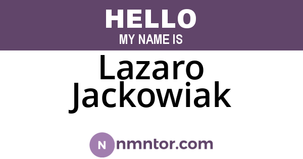 Lazaro Jackowiak