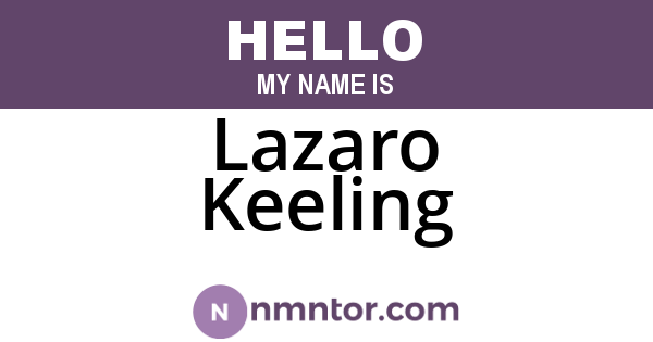 Lazaro Keeling