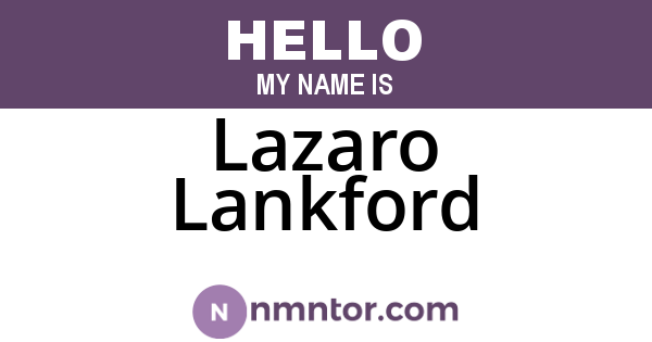 Lazaro Lankford