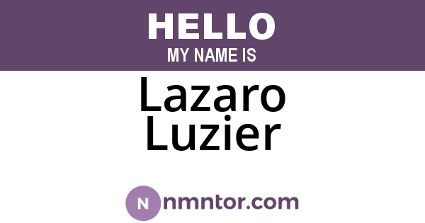 Lazaro Luzier