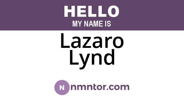 Lazaro Lynd