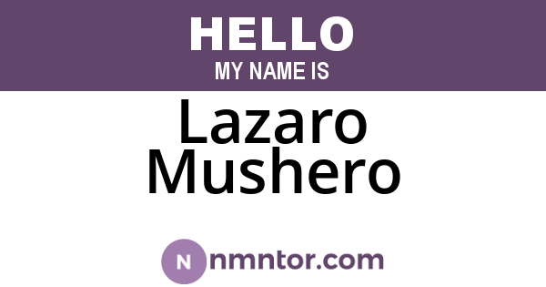 Lazaro Mushero