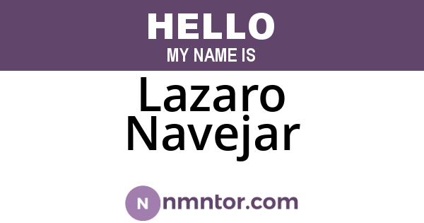 Lazaro Navejar