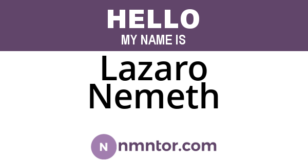 Lazaro Nemeth