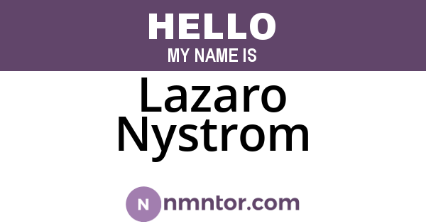 Lazaro Nystrom