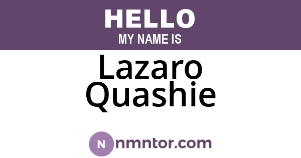 Lazaro Quashie
