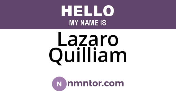 Lazaro Quilliam