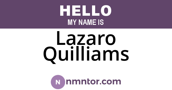 Lazaro Quilliams