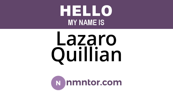 Lazaro Quillian