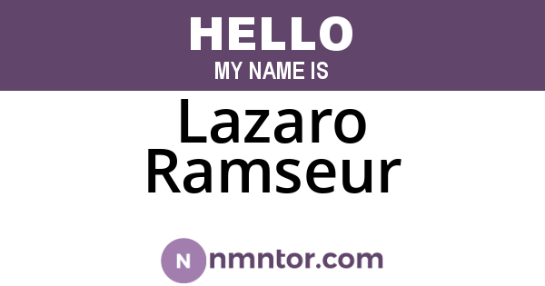 Lazaro Ramseur
