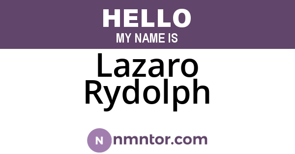 Lazaro Rydolph